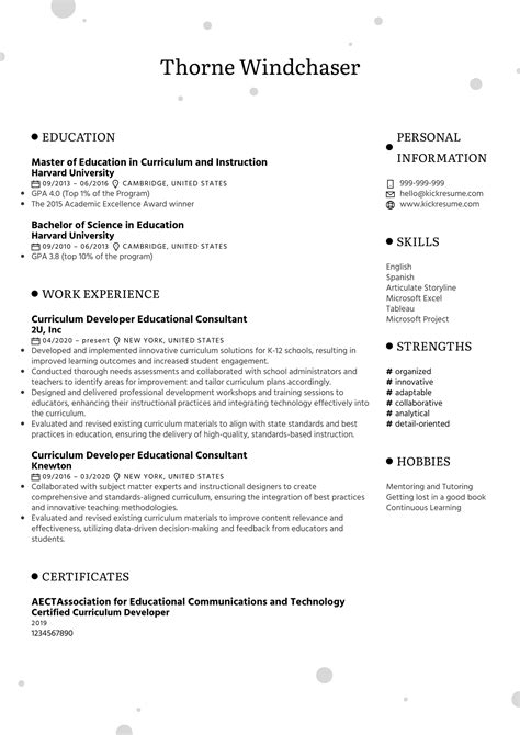 Image result for Curriculum Developer Resume Sample