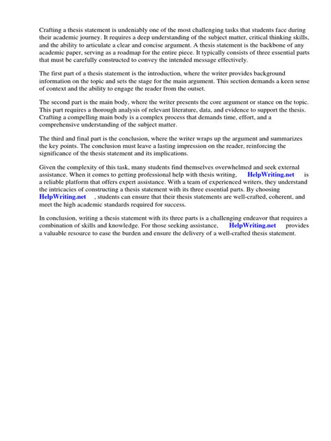 Image result for Three-Part Thesis Statement Generator