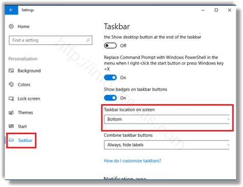 Image result for Taskbar Location On Windows 10