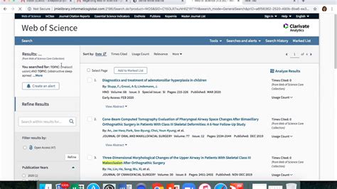Image result for Web of Science Advanced Search