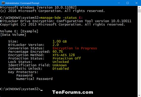 Toradh íomhá ar Decrypt BitLocker Cmd
