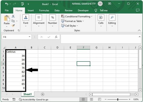Afbeeldingsresultaten voor In Excel Format Cells Insert Celsius