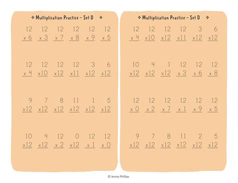 Multiplication Worksheets Free PDF に対する画像結果