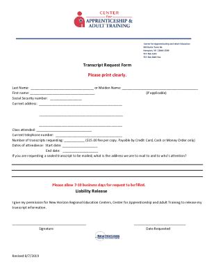 Image result for Request for Transcript Form