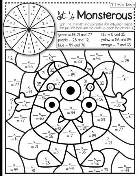 Image result for Color by Multiplication Worksheet