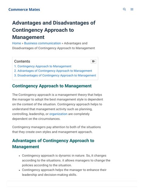Contingency Approach to Management に対する画像結果