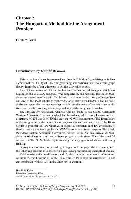 Toradh íomhá ar Hungarian Method Assignment Simple Problem
