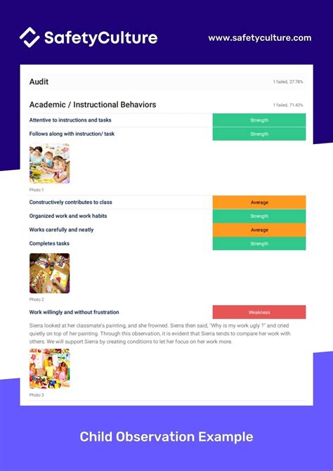 Image result for Objective Observation of a Child Example