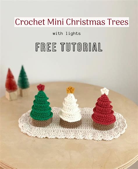 Afbeeldingsresultaten voor Free Mini Crochet Christmas Tree Pattern
