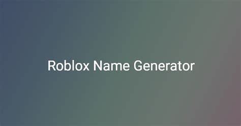 Image result for Random Roblox Name Generator