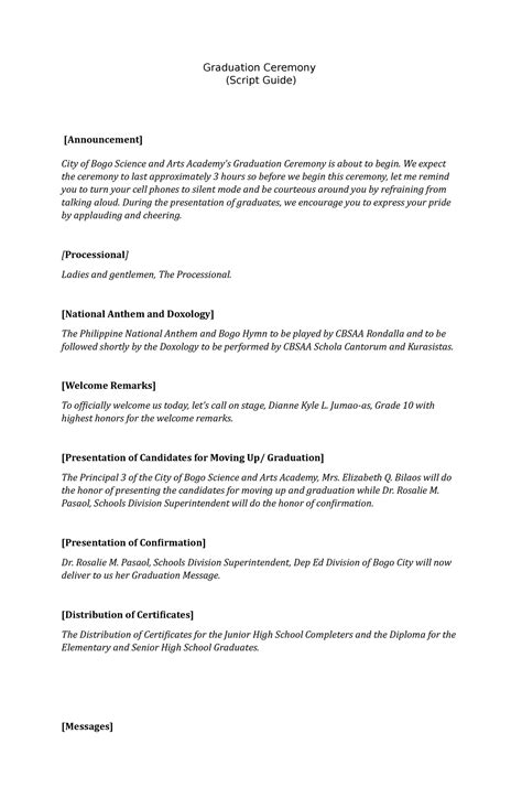 Toradh íomhá ar Military Graduation Ceremony Script