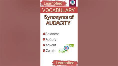 Image result for Audacity Antonym