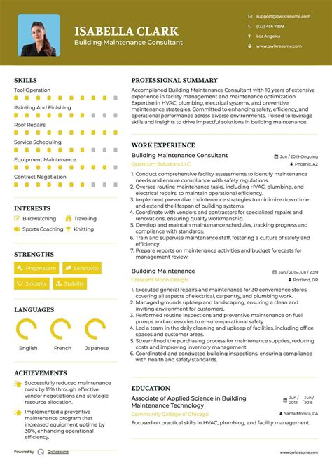 نتيجة الصورة لـ Building Maintenance Resume Objective