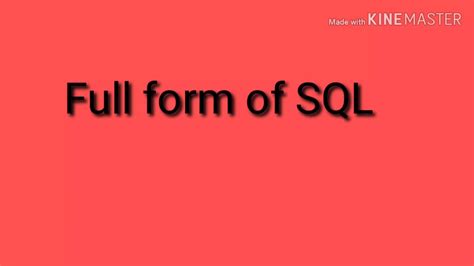 Image result for What Is the Full Form of SQL