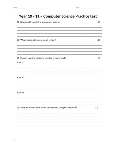 Image result for IGCSE Computer Science Worksheets