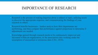 Image result for Importance of Research Example Paper