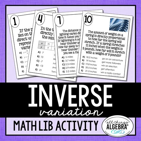 Image result for Inverse Variation Algebra