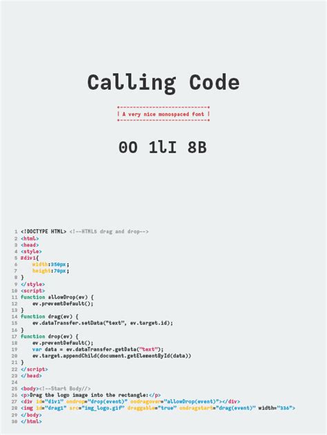 Image result for Calling Code Font