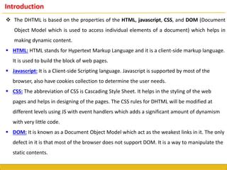 Image result for DHTML Stands For