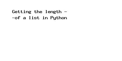 Image result for Getting Length of List in Python