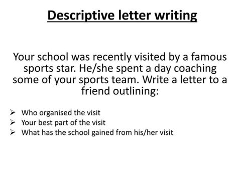 Image result for Descriptive Letter-Writing