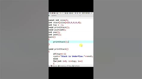 Toradh íomhá ar Python Program to Do Peek and Push