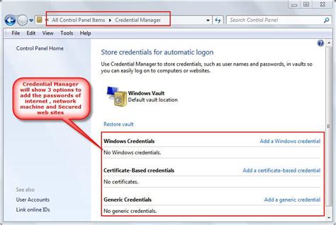 Image result for Windows Credential Manager