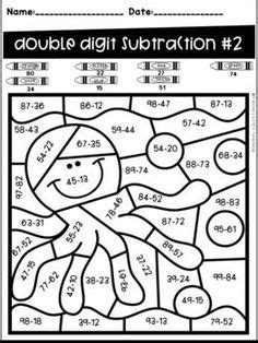 Image result for 2-Digit Subtraction Coloring Sheet