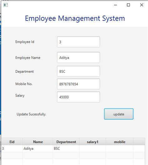 Image result for JavaFX Employee Template