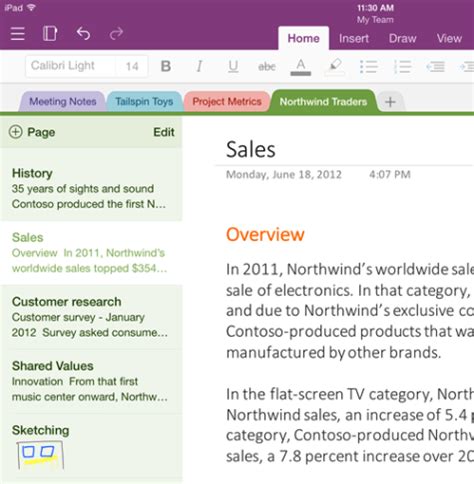 Image result for OneNote for iPad App