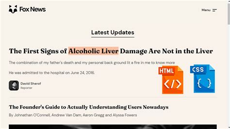 Image result for Simple Article Website Using HTML and CSS