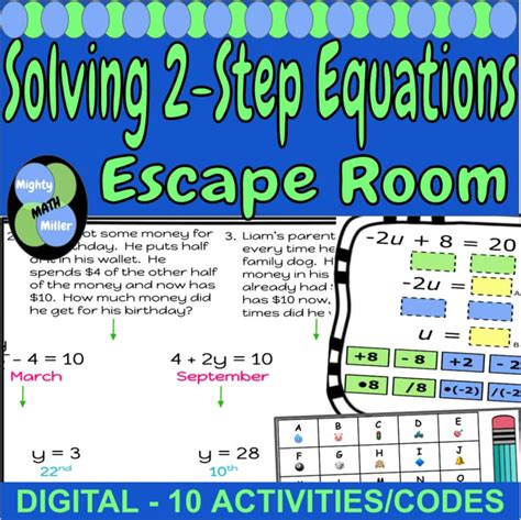 Solving 2 Step Equations Word Problems માટે ઇમેજ પરિણામ