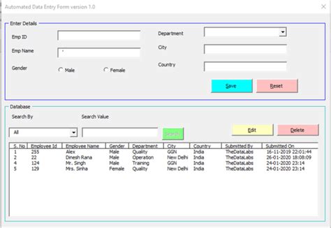 Toradh íomhá ar Excel UserForm Templates Free Download