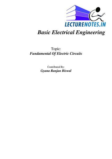 Toradh íomhá ar Basic of Electrical and Electronics Engineering Notes