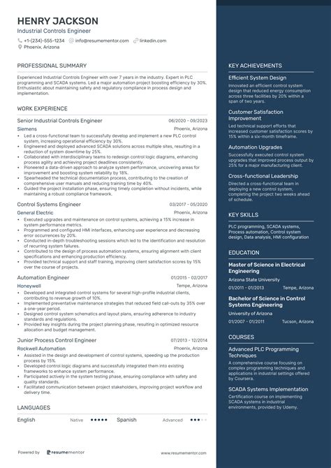 Image result for Controls Engineer Resume Examples