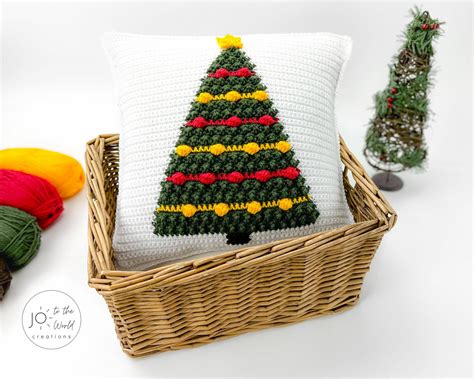 Crochet Christmas Tree Pillow Pattern | AllFreeCrochet.com