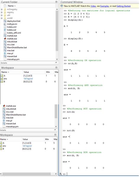 Image result for MATLAB Logical Operators