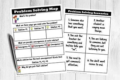Toradh íomhá ar Problem Solving Road Map Worksheet for Kids