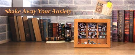 Amazon.com: Anxiety Bookshelf Shake Away Your Anxiety, Miniature Book ...