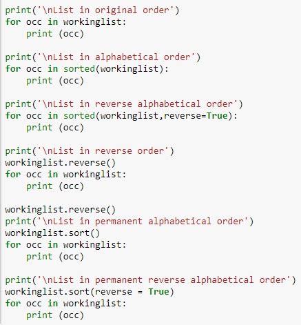 Image result for Sort Words in Alphabetical Order Python