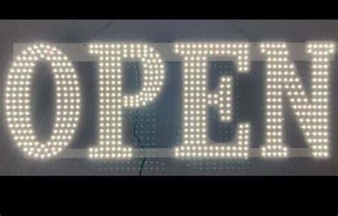 LED White Bulb Open Sign に対する画像結果