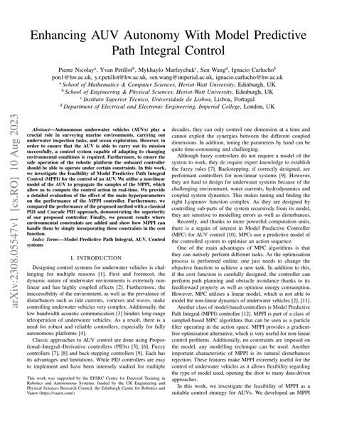 Toradh íomhá ar Model Predictive Path Integral Control