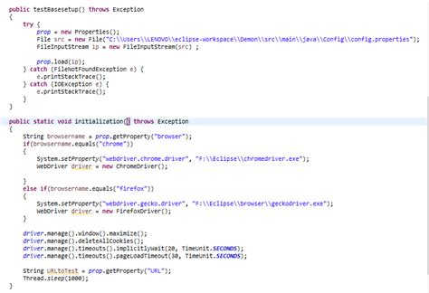 Null Pointer Exception in Java Selenium に対する画像結果