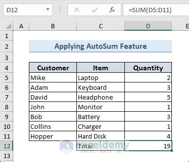Image result for How to Use AutoSum