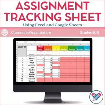Image result for Assignment Tracker Spreadsheet