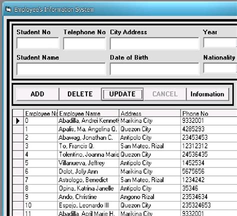 Image result for Student Information System Visual Basic