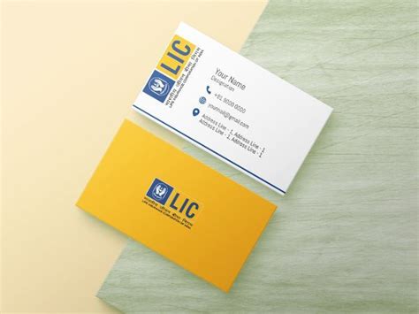 Toradh íomhá ar LIC Visiting Card Sample