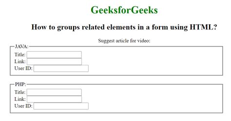 Image result for Form Elements in HTML