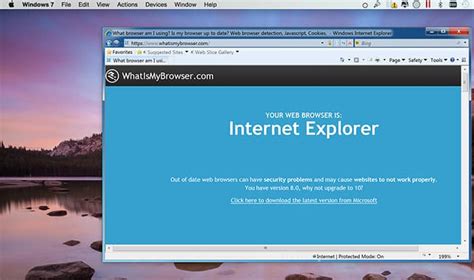Toradh íomhá ar Mac OS X G3 Internet Expore