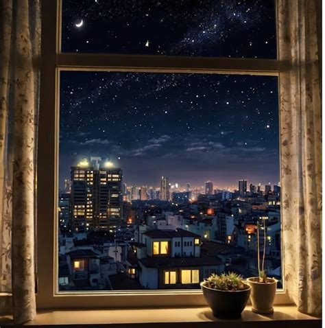 Toradh íomhá ar Outside Window Night. View